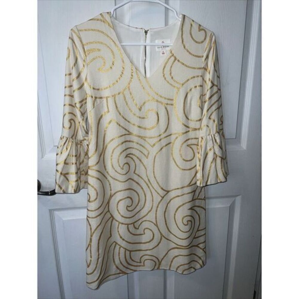 Julie Brown NYC Ivory And Gold Dress Women's Size 0